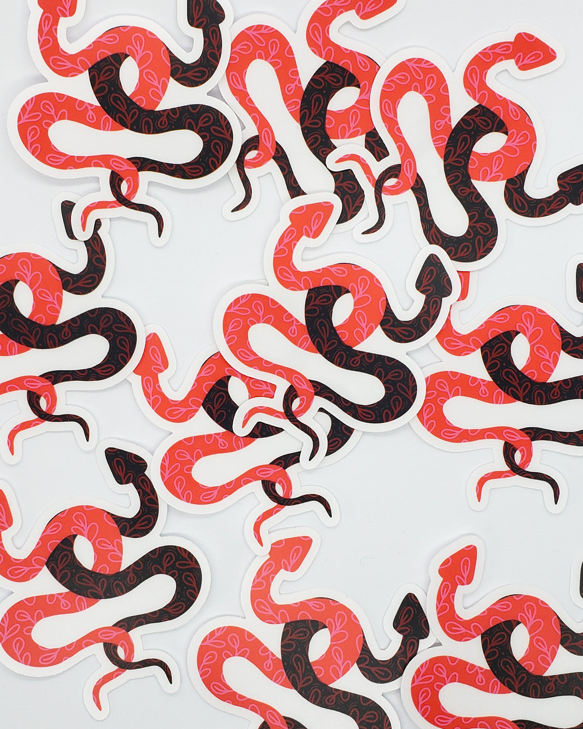 Snake Twins Transparent Vinyl Sticker