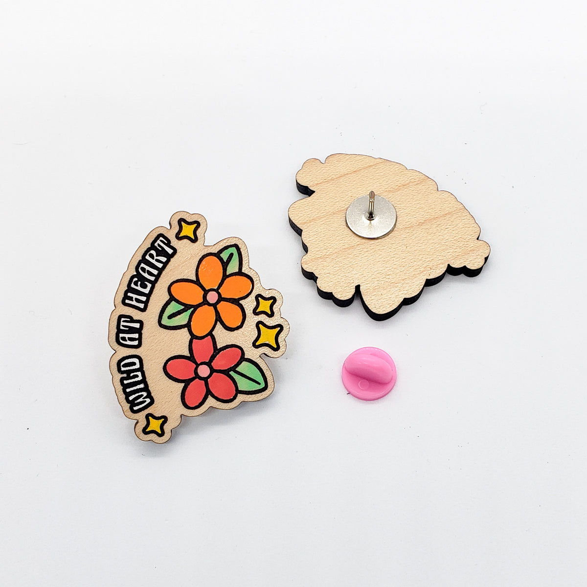 Wild at Heart Wooden Pin