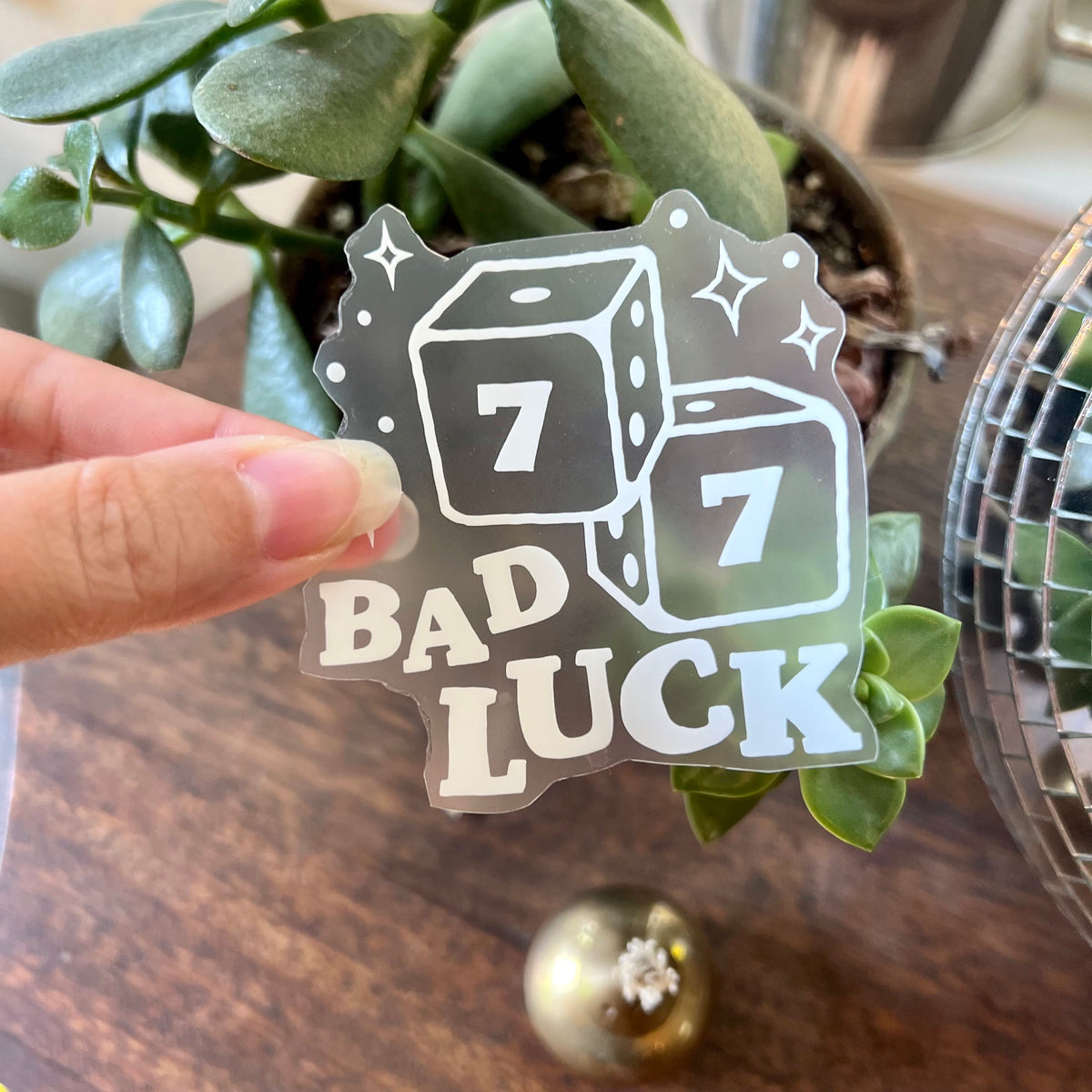 Bad Luck Transparent Sticker
