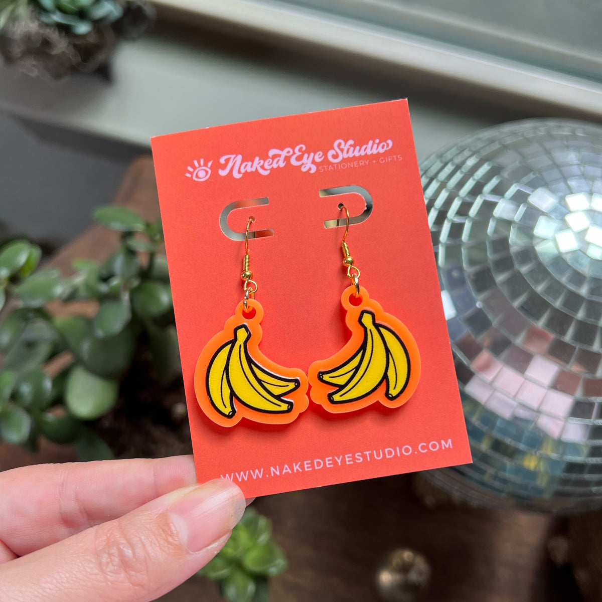 Banana Bunch Acrylic Earrings