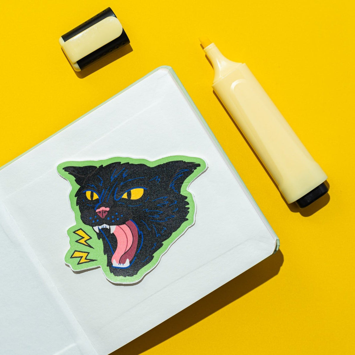 Black Cat Vinyl Sticker