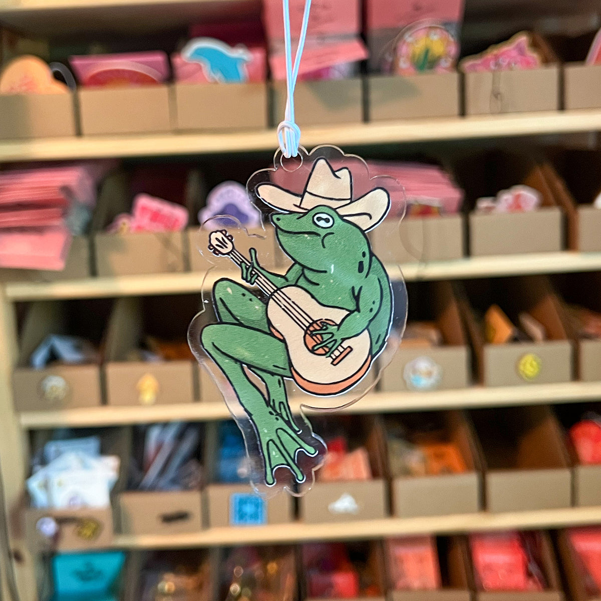 Cowboy Frog Rearview Mirror Car Charm