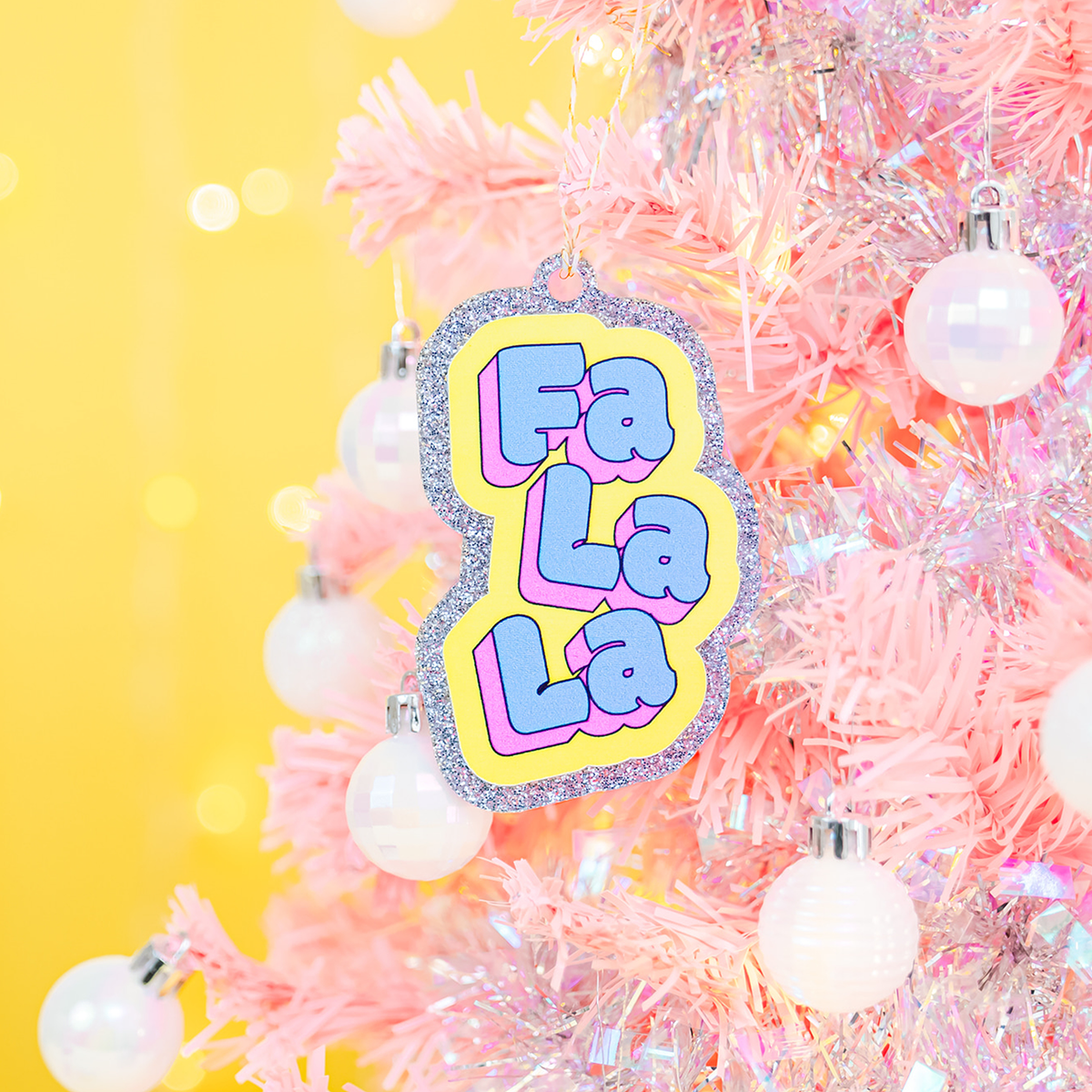 Fa La La Acrylic Ornament