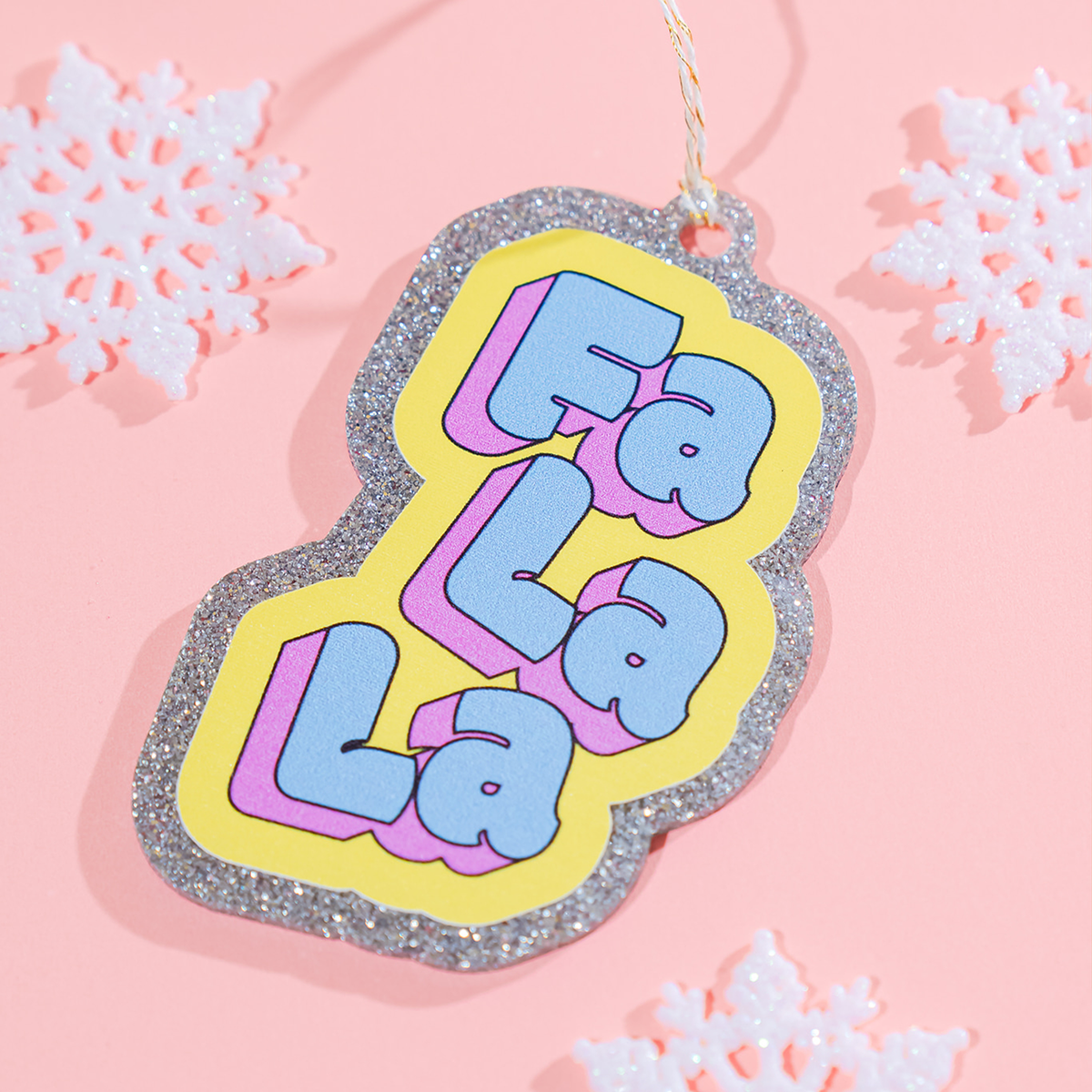 Fa La La Acrylic Ornament