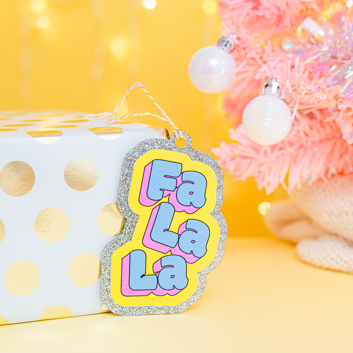 Fa La La Acrylic Ornament