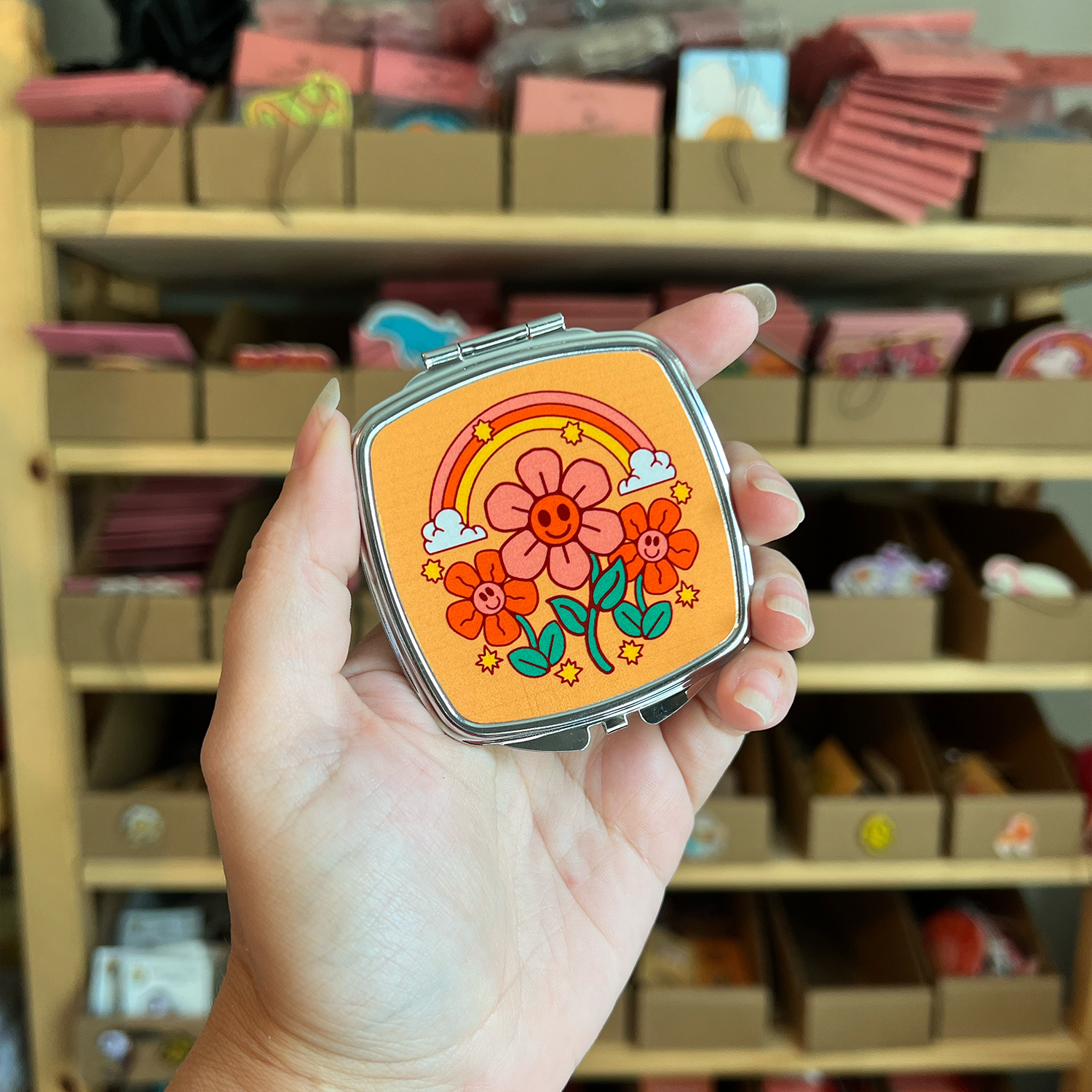 Flower Friends Compact Mirror