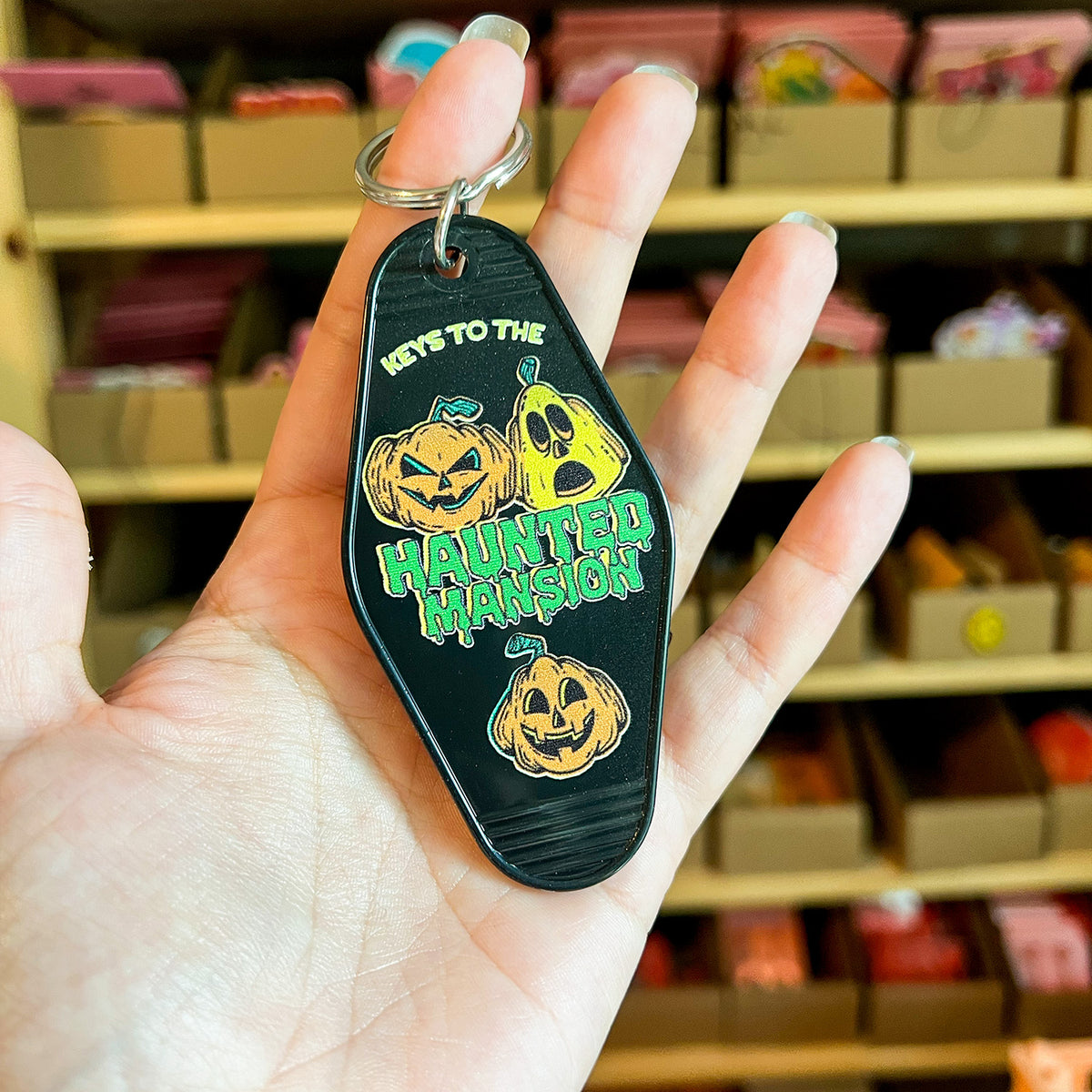 Keys to the Haunted Mansion Motel Keychain