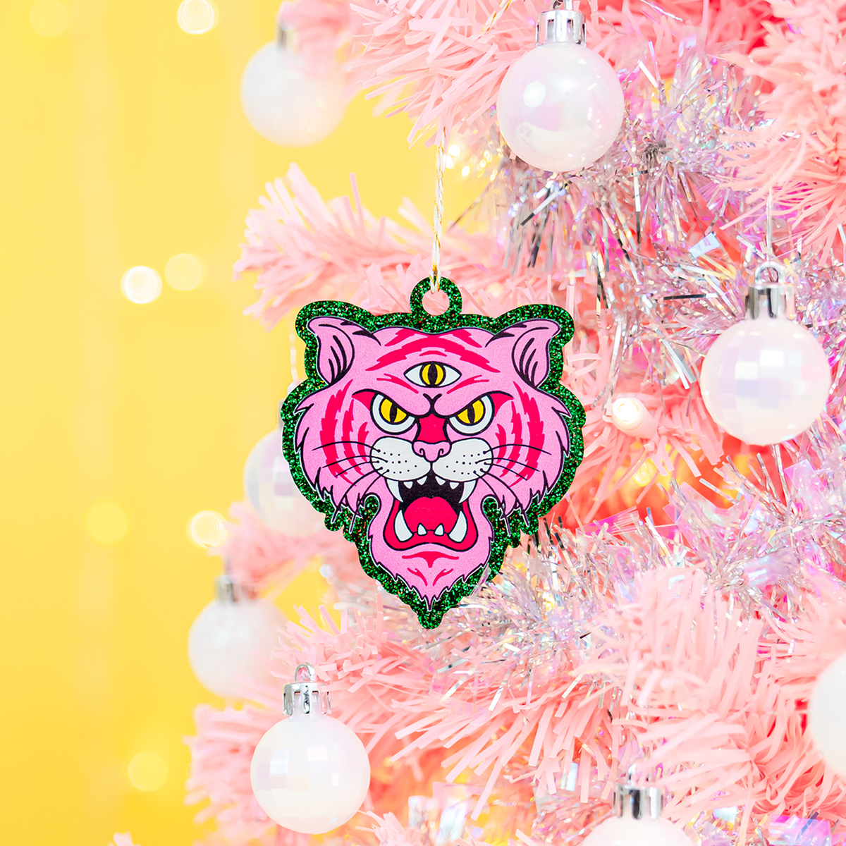 Neon Tiger Acrylic Ornament