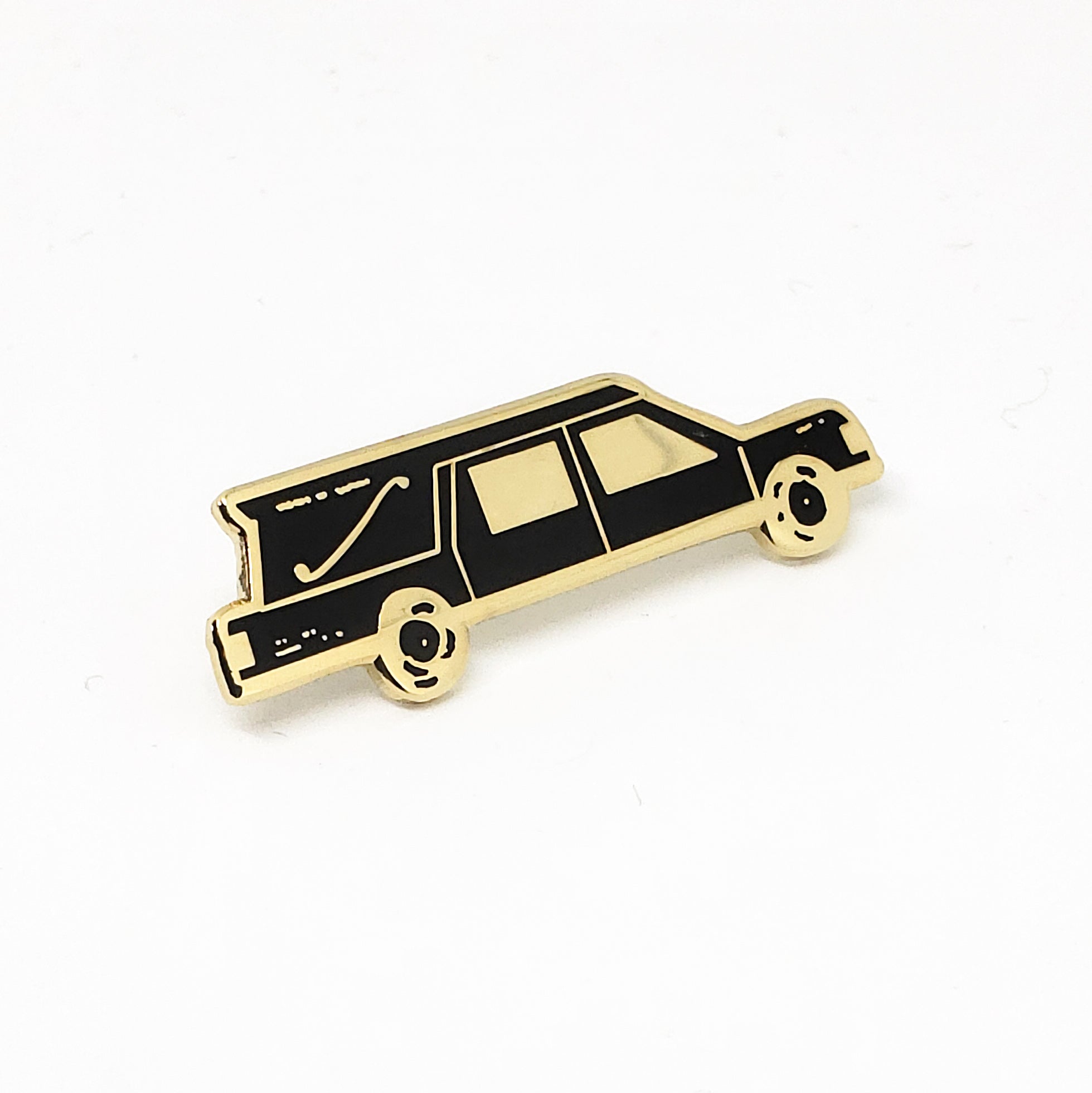 Hearse Delivery Halloween Themed Enamel Pin