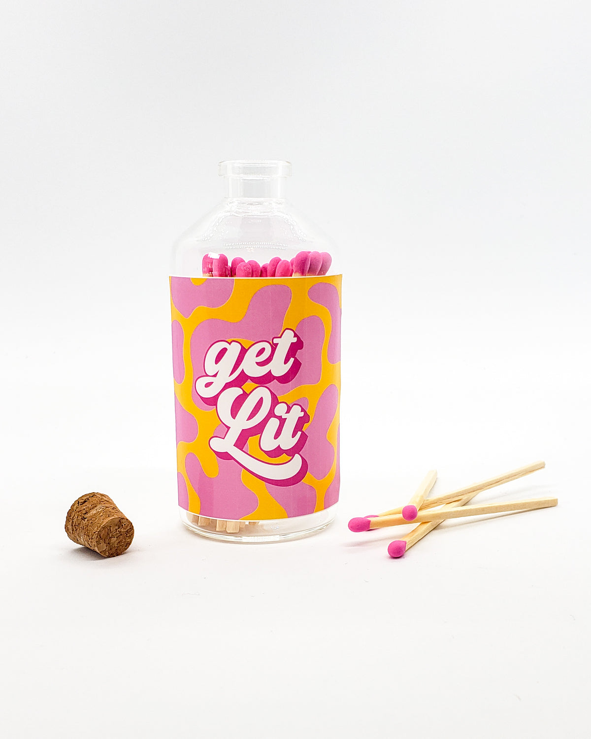 Get Lit - Colorful Matches in Glass Jar