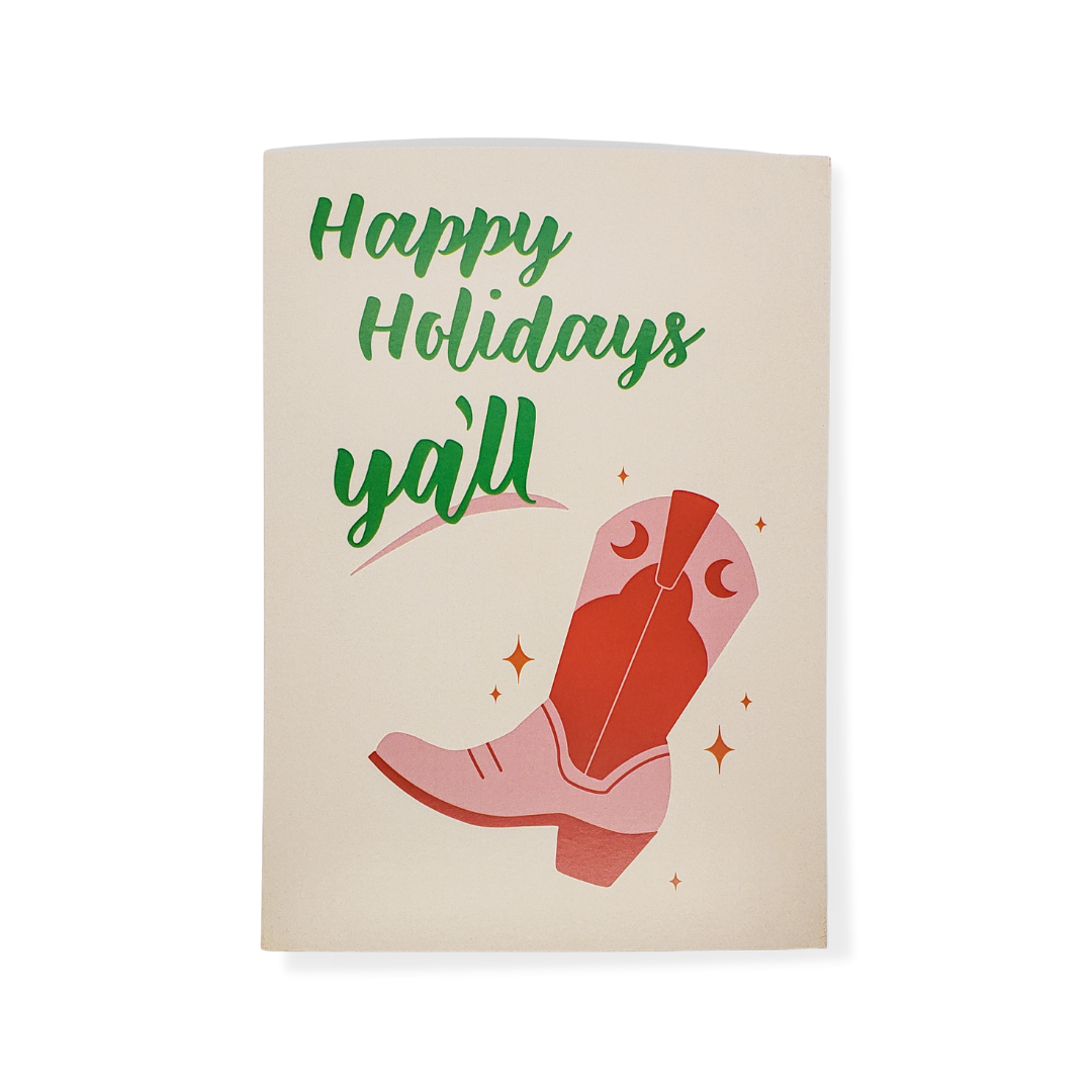 Cowboy Holiday Illustrated Greeting Card