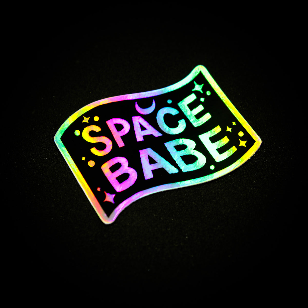 Space Babe Holographic Sticker
