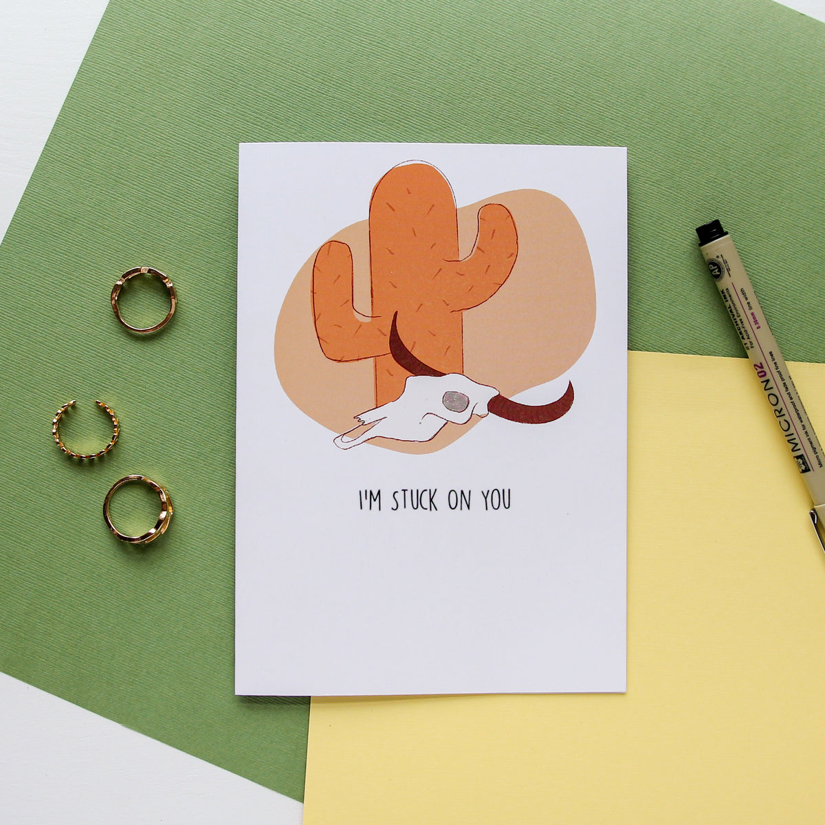 I&#39;m Stuck On You Greeting Card