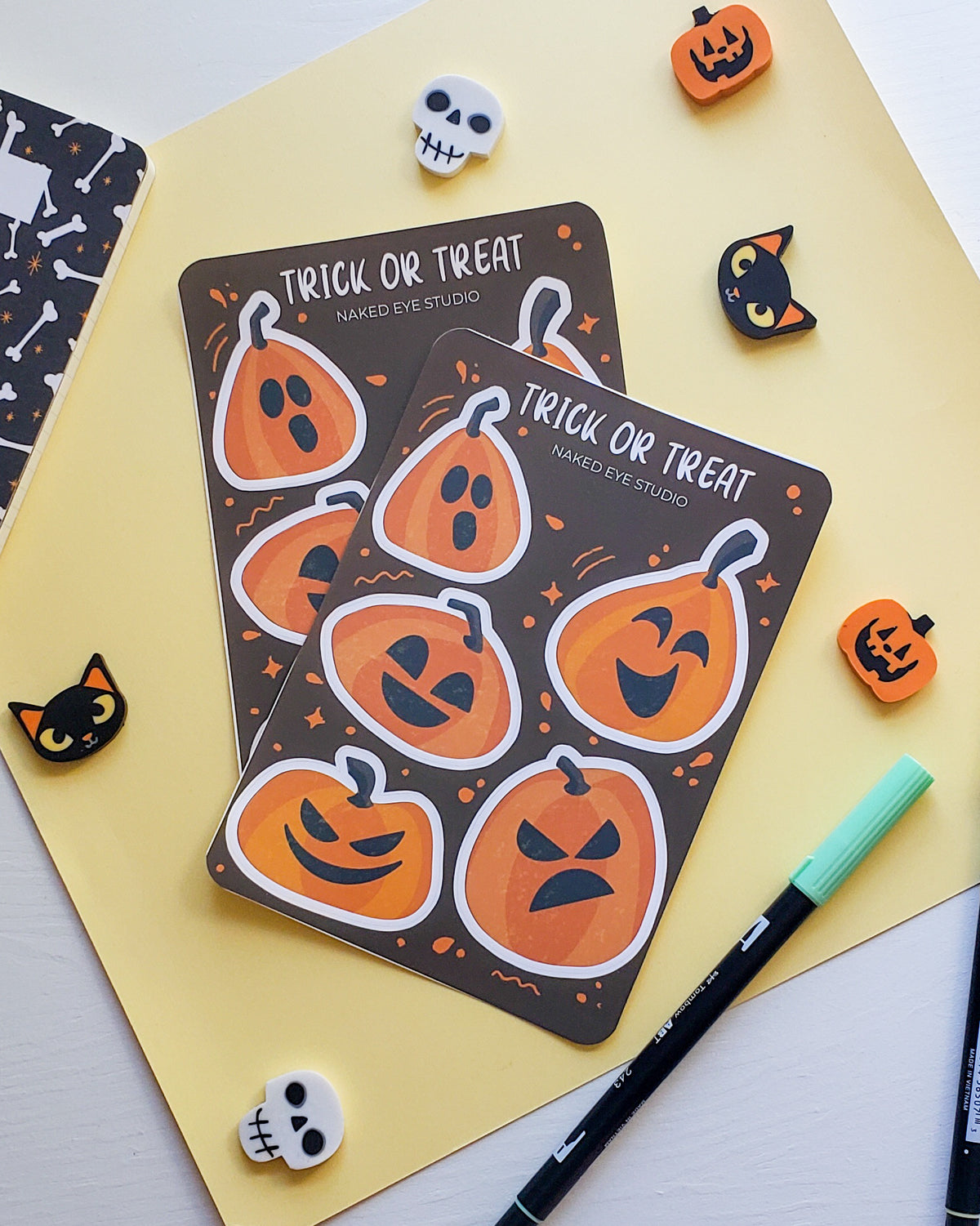 Trick or Treat Pumpkin Sticker Sheet
