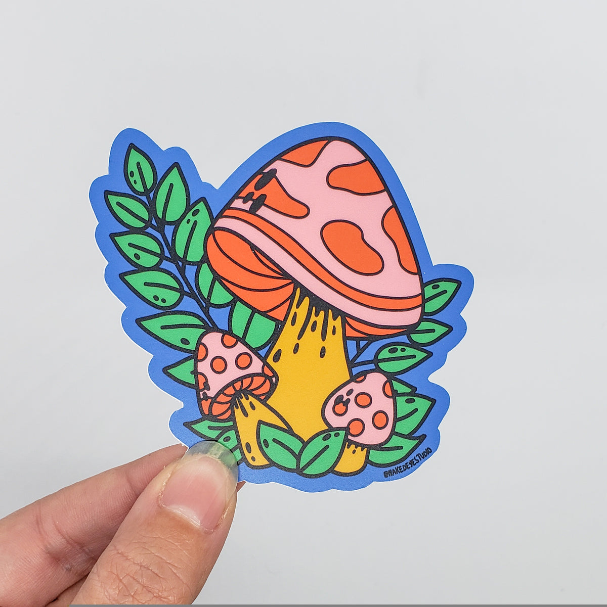 Blue Mushroom Sticker