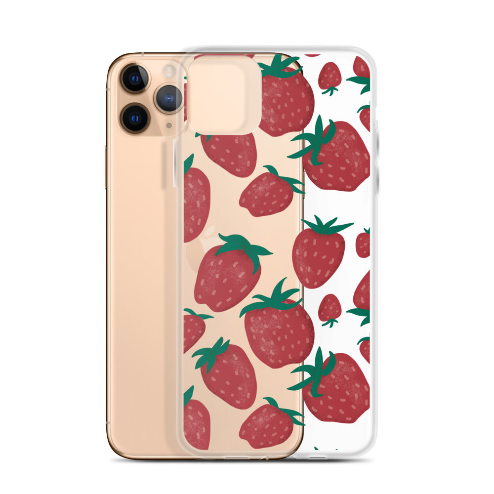 Strawberry Fields Transparent iPhone Case