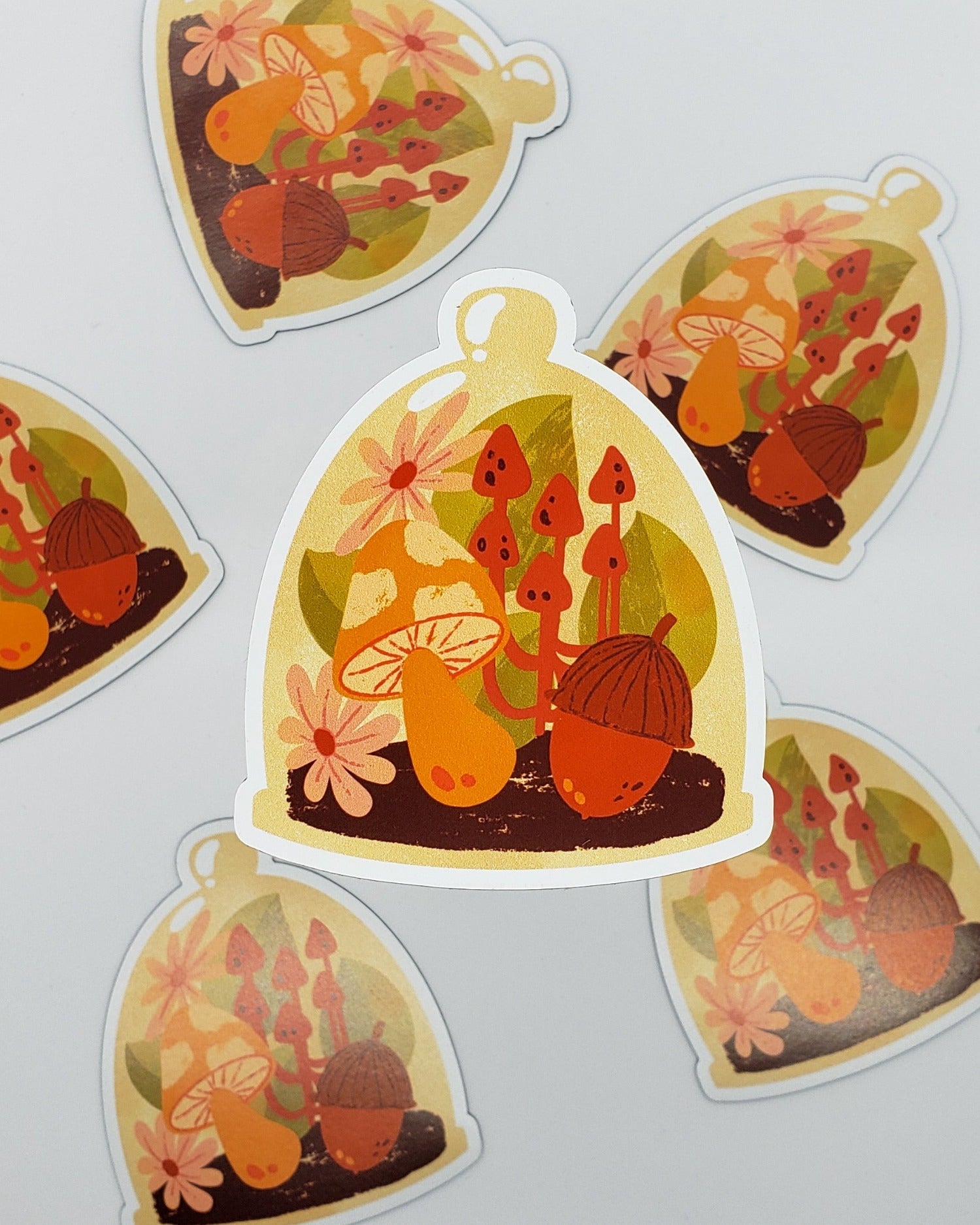 mushroom cloche magnet