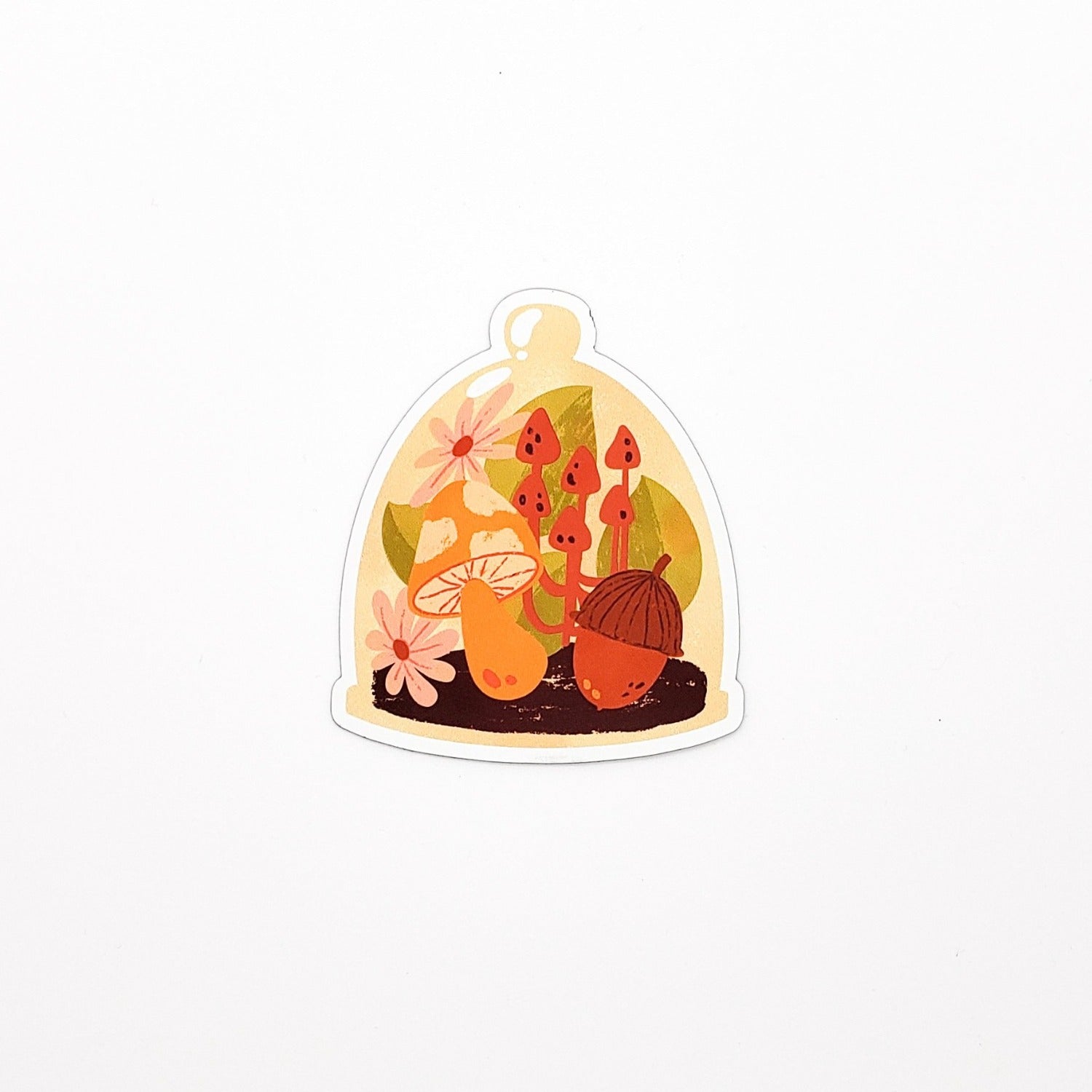 mushroom cloche magnet